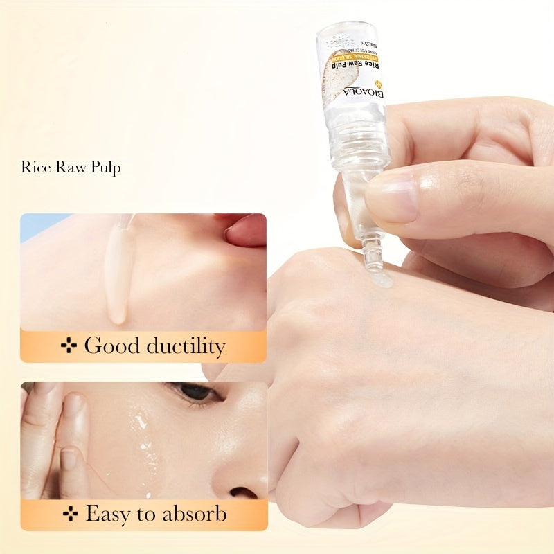 Rice Raw Pulp Enzyme Serum with Hyaluronic Powder and Lysozyme Solution - Moisturizing facial serum for all skin types