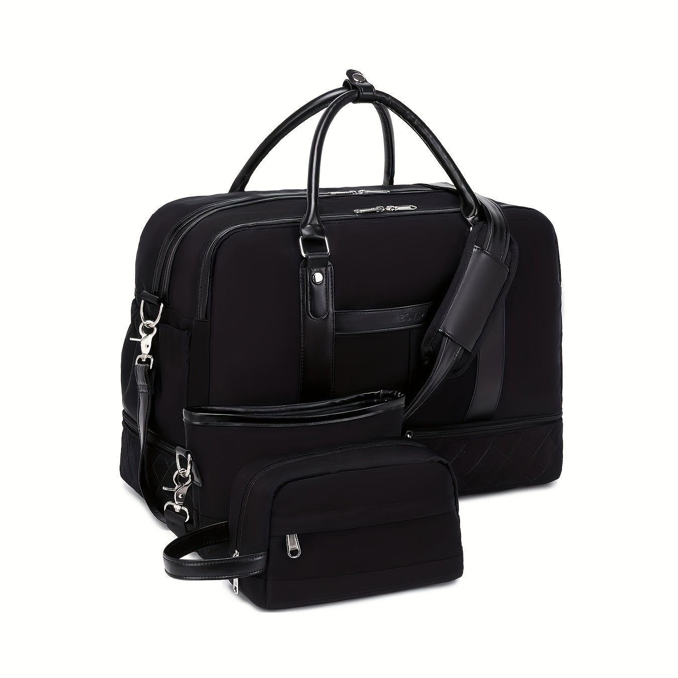 Sleek, spacious travel bag with detachable strap for daily use.