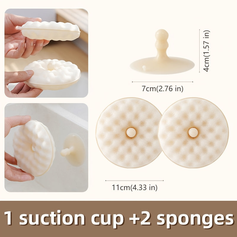 Sponge Cleaning Ball Trio Set - Soft and Comfortable Sponge Balls for Kitchen Cleaning and Dishwashing