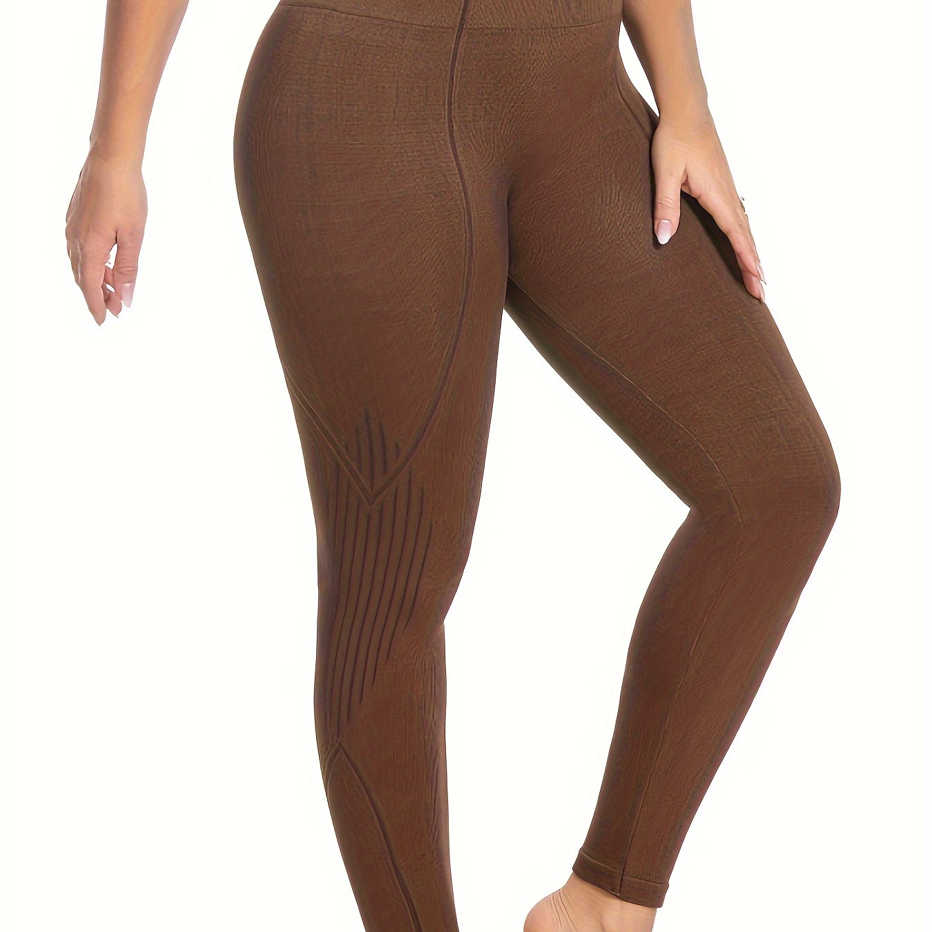 High waisted compression leggings for women with thickened seamless tummy control, ideal for shaping and support during fall and winter workouts.