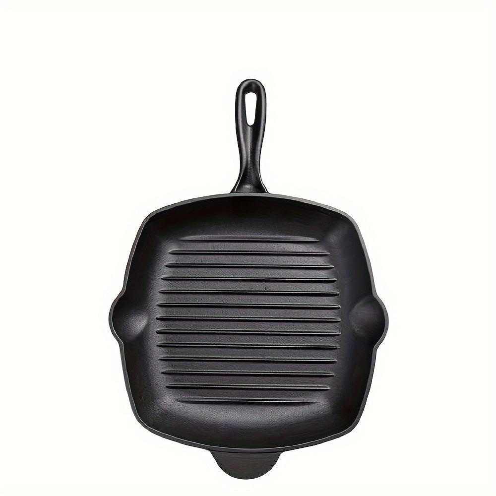 Kitchen Legend presents a premium non-stick cast iron skillet that is perfect for cooking steak and fish. With its thickened flat bottom, this skillet is ideal for use in both home kitchens and restaurants.