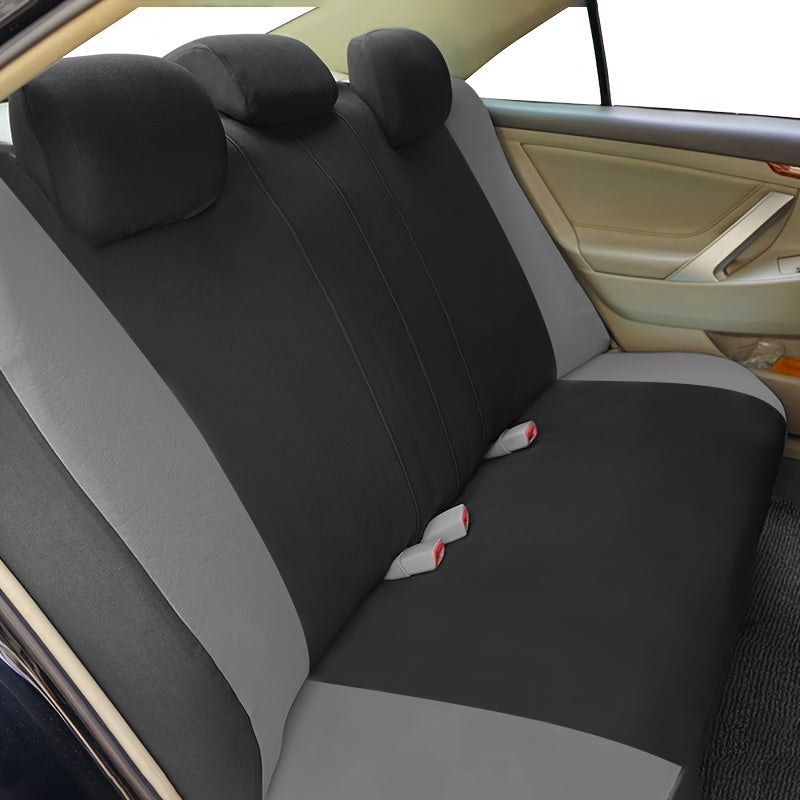 Honeycomb embroidered polyester car seat covers with soccer pattern, suitable for most vehicles.