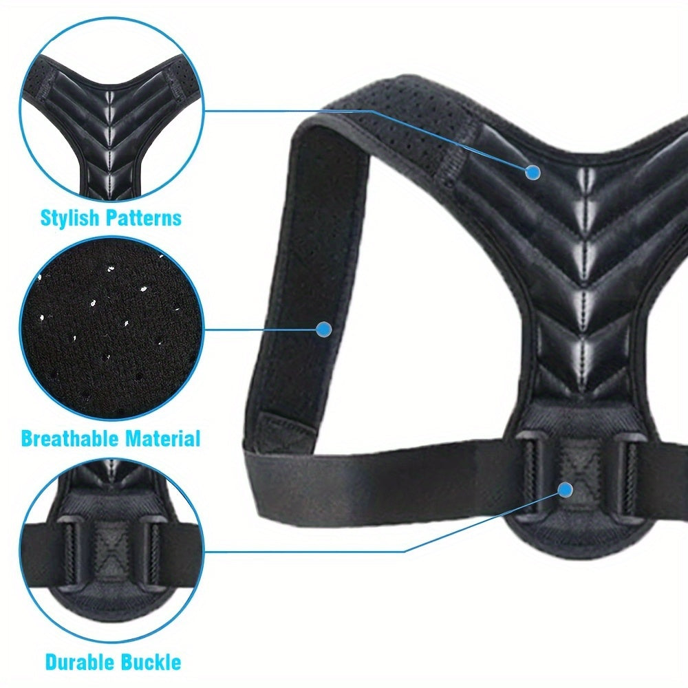 Comfortable and straightforward back posture correction strap