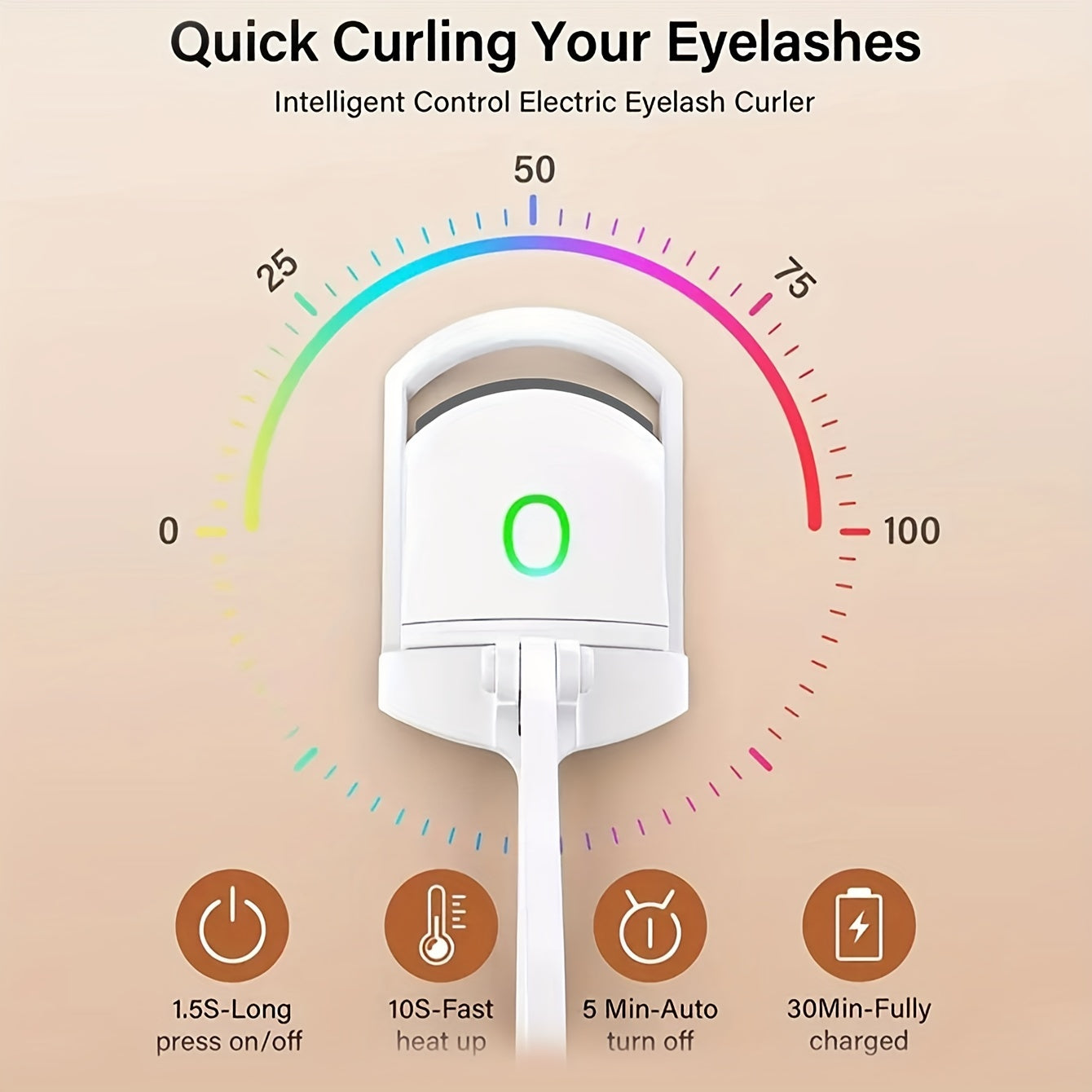 ABS Electric Eyelash Curler for Long-Lasting Curls at Home