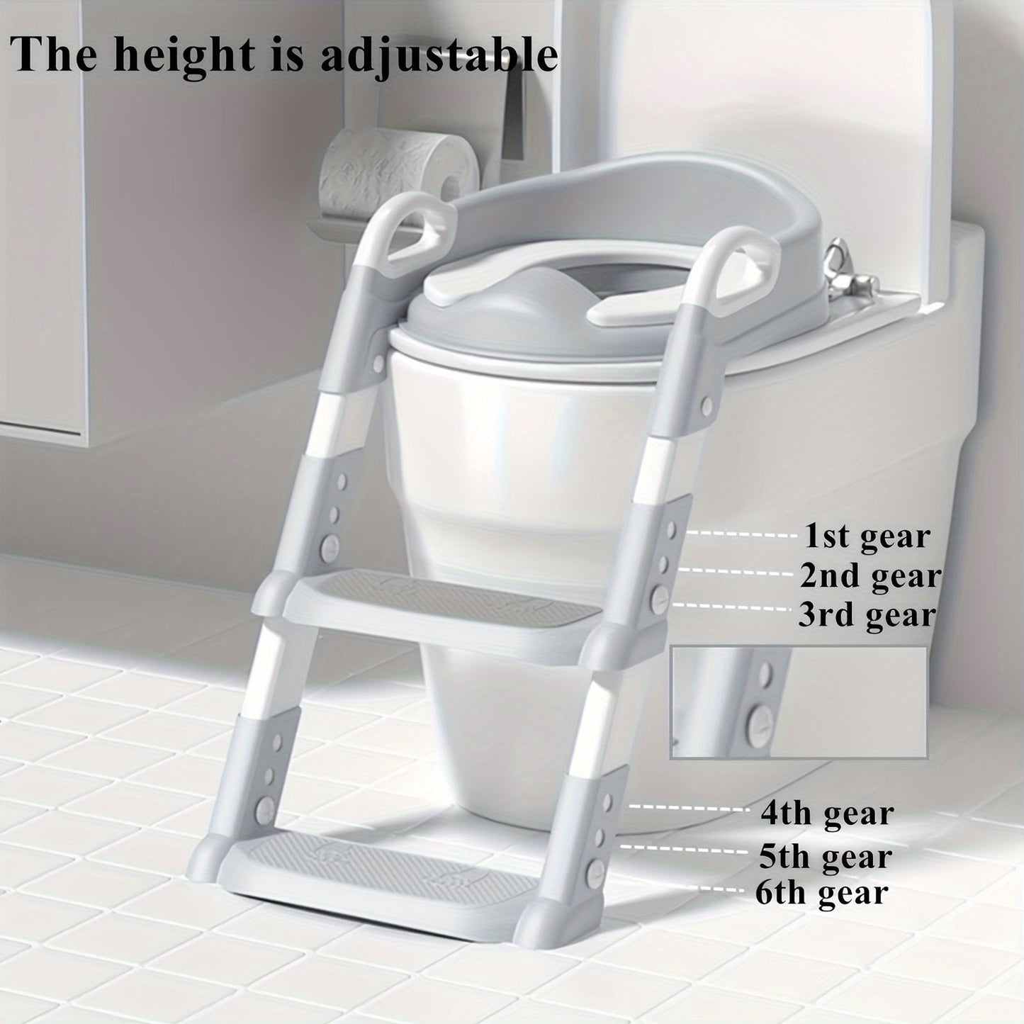 Get your hands on the 1pc Portable Toilet Ladder - the perfect collapsible gift for Christmas, Halloween, Thanksgiving, Easter, or New Year's!