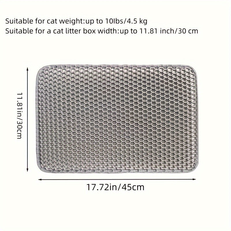 EVA Double-Layer Cat Litter Mat with Filter for Sand Control.