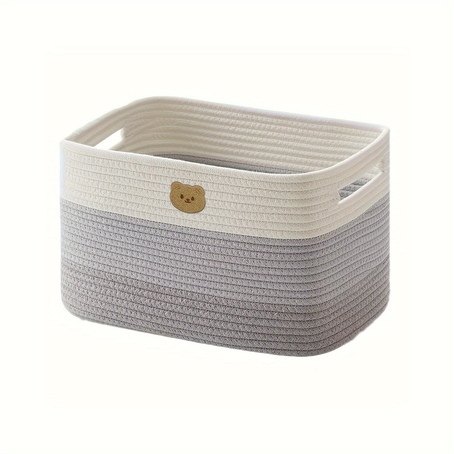 Multipurpose Woven Basket with Convenient Handles - Ideal for Organizing Diapers, Toys & Laundry in Any Room of the House