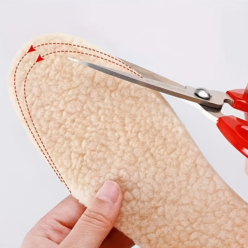 4 alpaca wool fleece insoles for men and women, ideal for winter sports lovers.