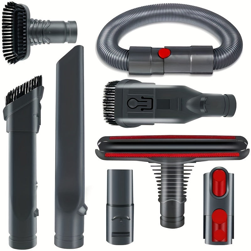 Набор насадок для Dyson V11, V10, V10 Absolute, V8, V8 Absolute, V6, V7, DC58, DC59, включая удлинительный шланг для напольных аксессуаров.