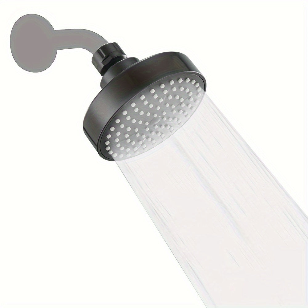 Powerful high-pressure shower head with strong spray stream, small silicone nozzles, and universal fit for all water flow showers.