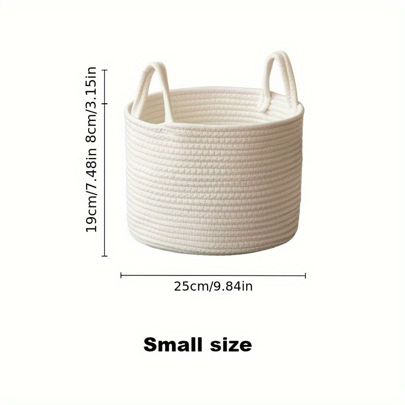 Stylish Round Fabric Laundry Baskets with Convenient Handles - Ideal for Organizing Toys, Snacks, and Clothes - Perfect for Adding a Touch of Style to Any Room