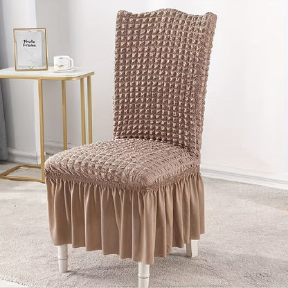 4 universal stretch chair covers with skirt, durable and washable, easy to fit and protect furniture