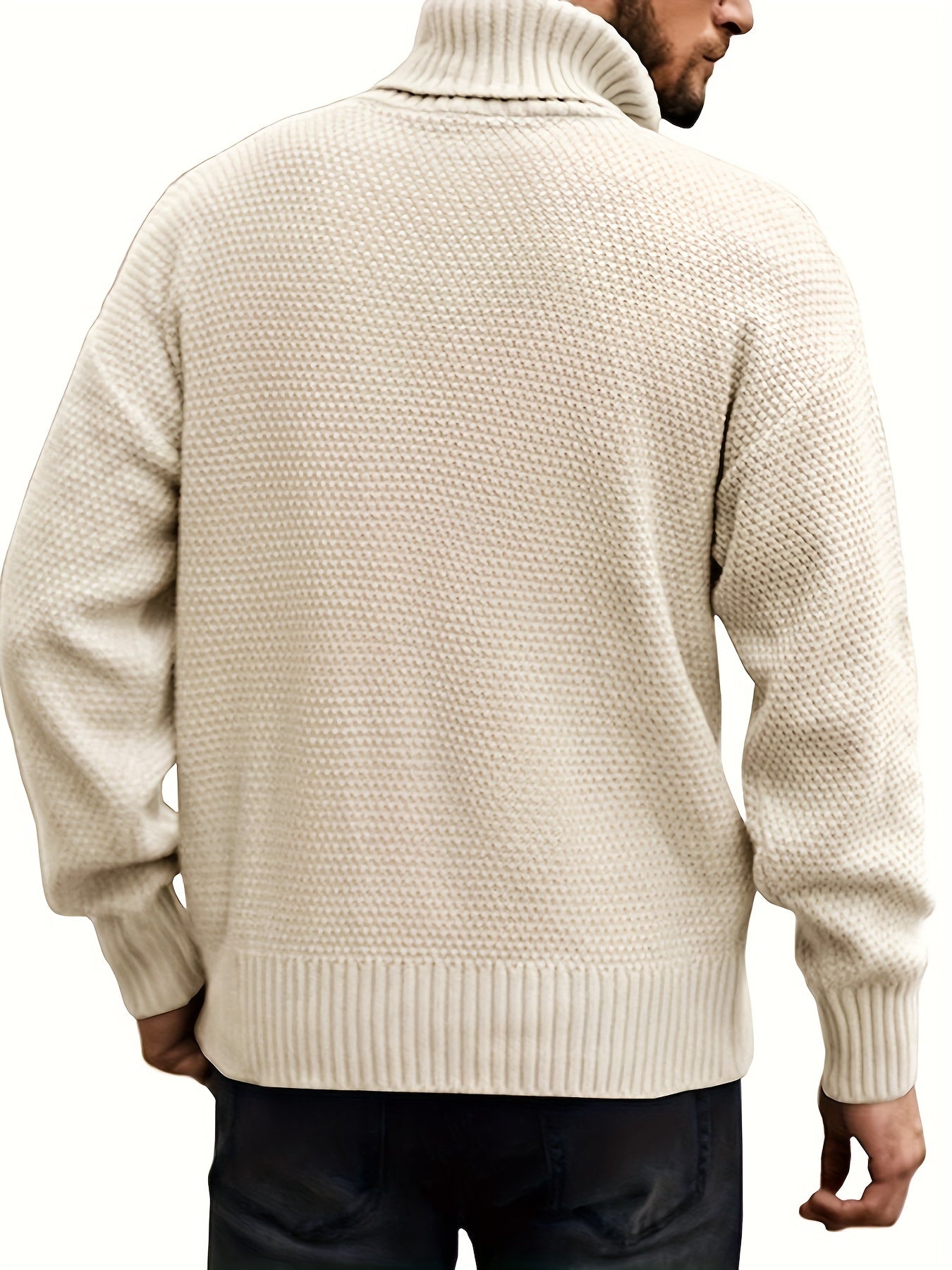 Basic turtleneck sweater for men in winter.