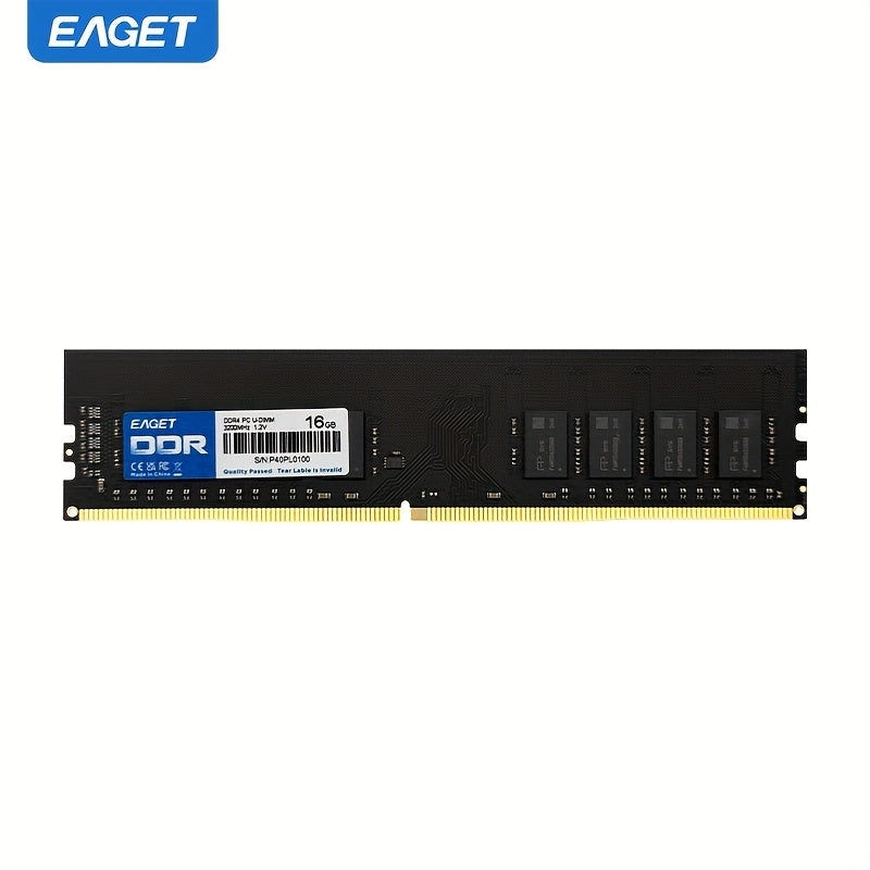 EAGET DDR4 RAM: 8GB/16GB, 3200MHz, 1.2V, UDIMM Stol kompyuterlari uchun Intel va AMD Onalarga mos xotira