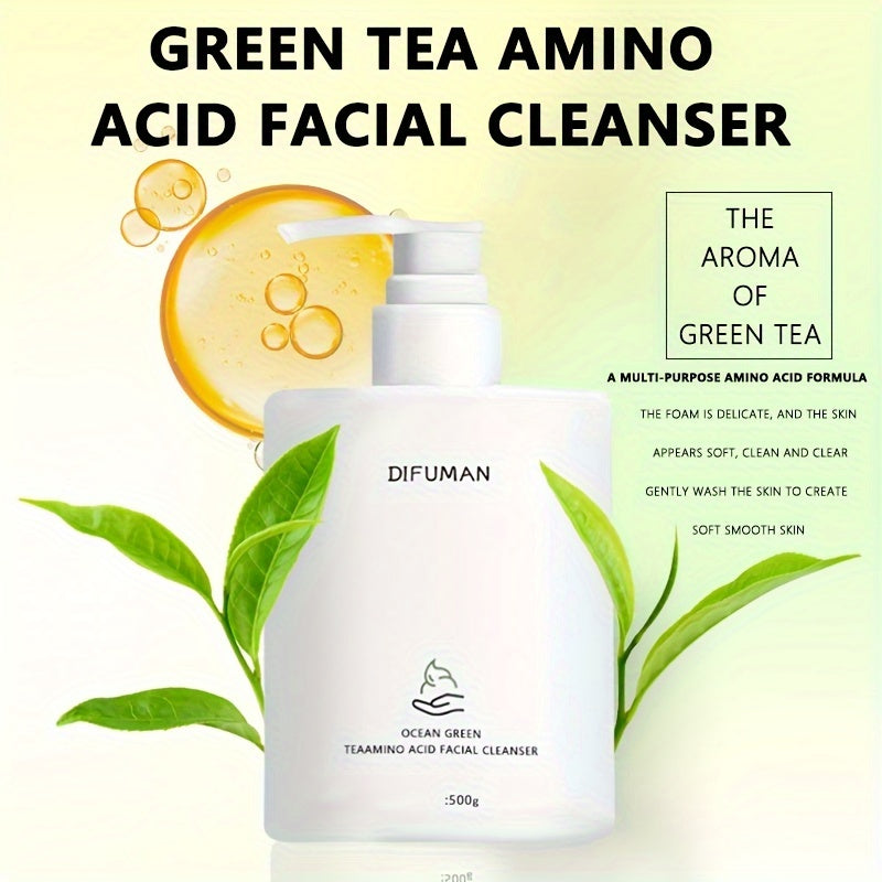 DIFUMAN Hyaluronic Acid Facial Cleanser Foam, 500g - Moisturizing, Deep Cleansing Face Wash with Centella Asiatica & Tea Tree, Formaldehyde Free, Suitable for All Skin Types, Unisex-Adult