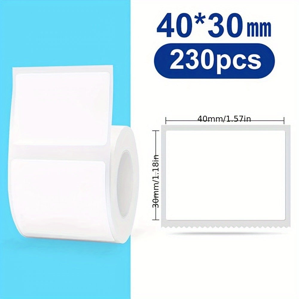 1pc original Niimbot label paper compatible with B21/B3S/B1/B203 label printer, self-adhesive waterproof thermal paper in white and transparent for price labeling.