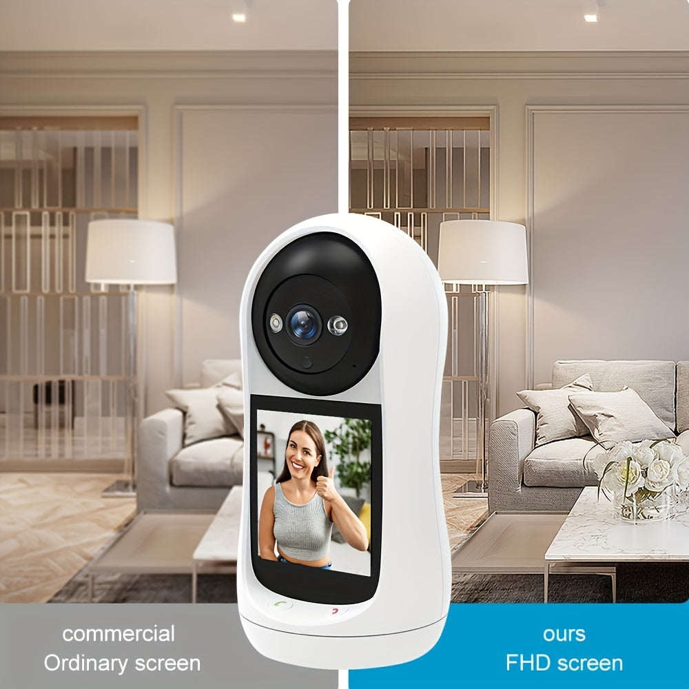 Night Vision Camera with Remote Access, HD 1080P Resolution, 2.4G Wifi Connection, Two-Way Audio Capability, Fall and Motion Detection, Cry Sound Detection for Home Security System. Batteries not included. Perfect gift for Christmas, Halloween, or