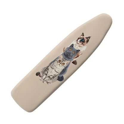 Elastic Edge Ironing Board Cover Featuring Adorable Cats Design - Compatible with Standard Ironing Boards