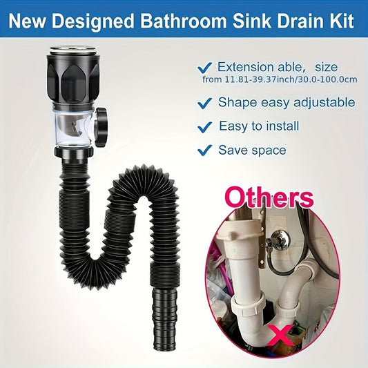 Give the gift of convenience this holiday season with our innovative Flexible Sink Drain S-Traps. Featuring an odor-resistant design, easy installation, and compatibility with 40-50mm water pipes, these space-efficient traps are perfect for kitchens and