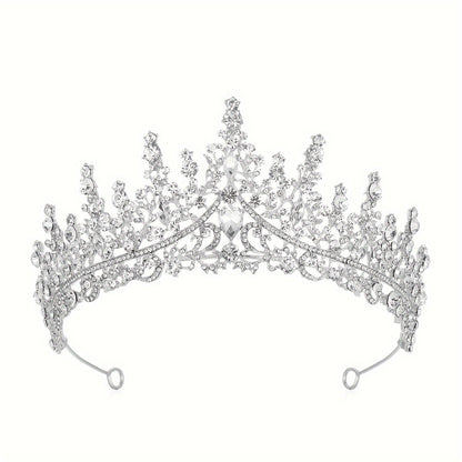 This exquisite Rhinestone Leaf Crown is perfect for a Royal Court-style bridal or princess tiara, ideal for birthday parties and performances. Hand wash only, adorned with full diamond detailing and crafted for a fashionable, regal look.