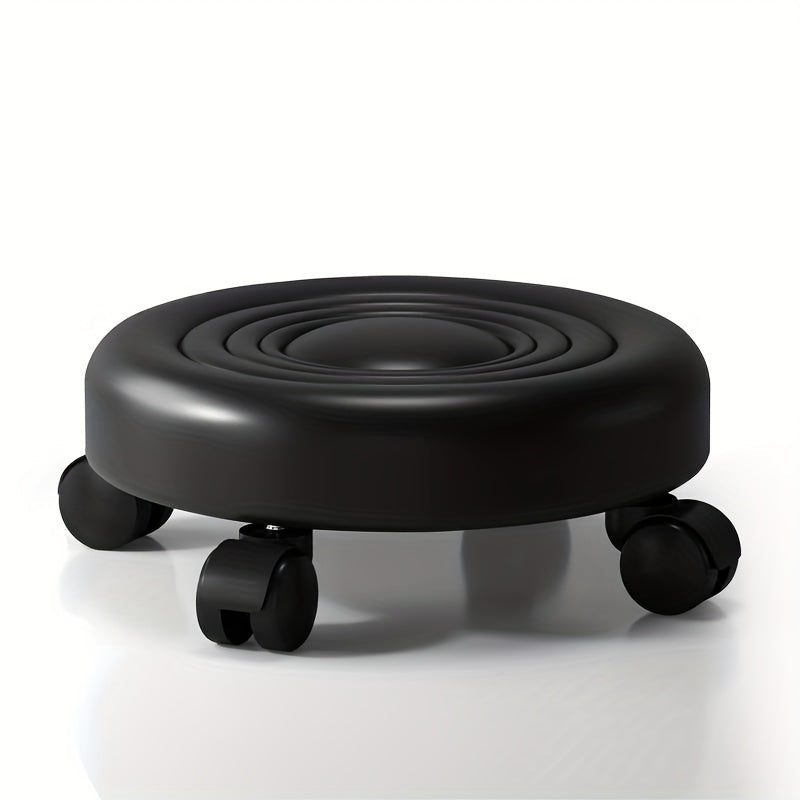 Low stools for sitting – this set comes with 1 small rolling stool which can rotate 360°. The stool is designed for adults for cleaning and working tasks. It sits low to the ground and features a soft pad and caster wheels for ease of movement.