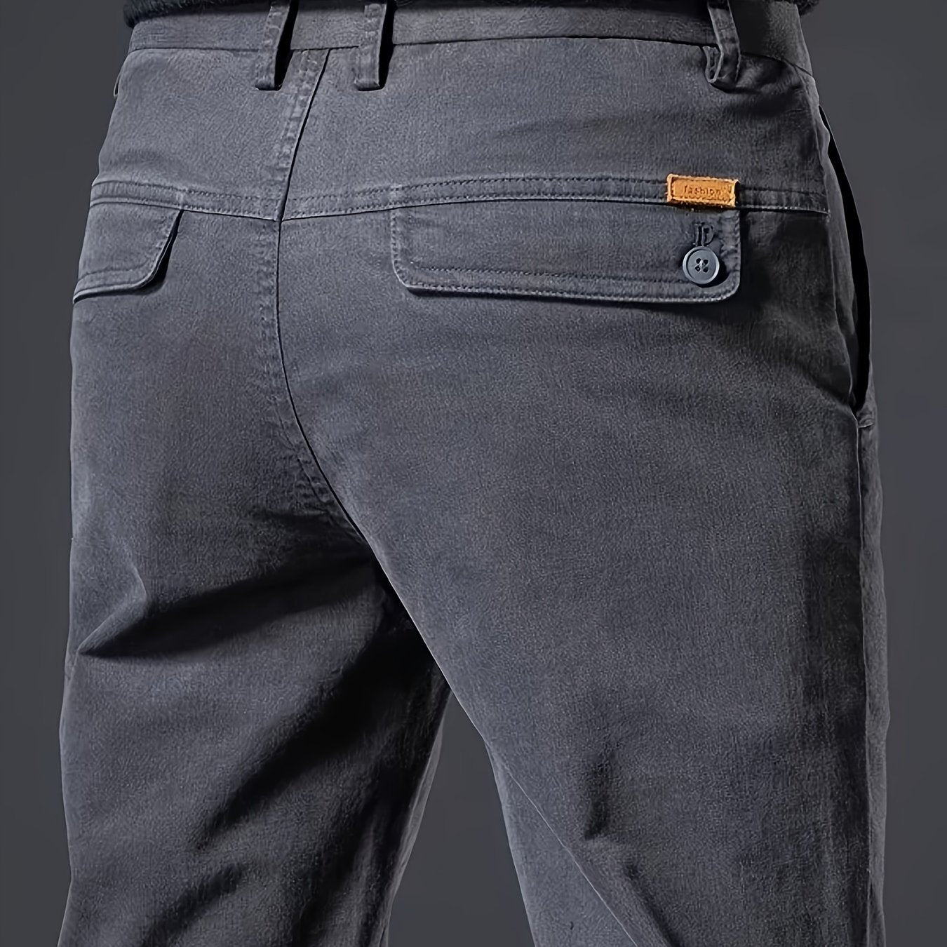 Premium cotton blend straight-leg pants for men - perfect for fall/winter business casual.