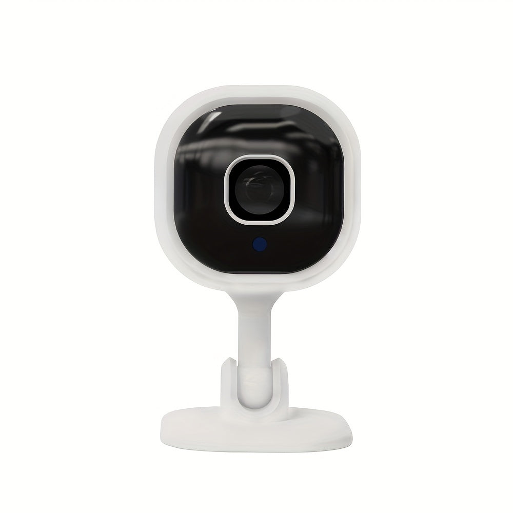 Home surveillance camera with wireless 2.4G WiFi connectivity, night vision, motion detection, instant alert capabilities, two-way audio, remote monitoring, and 480p video quality. USB powered for easy setup, designed for home and pet security, suitable