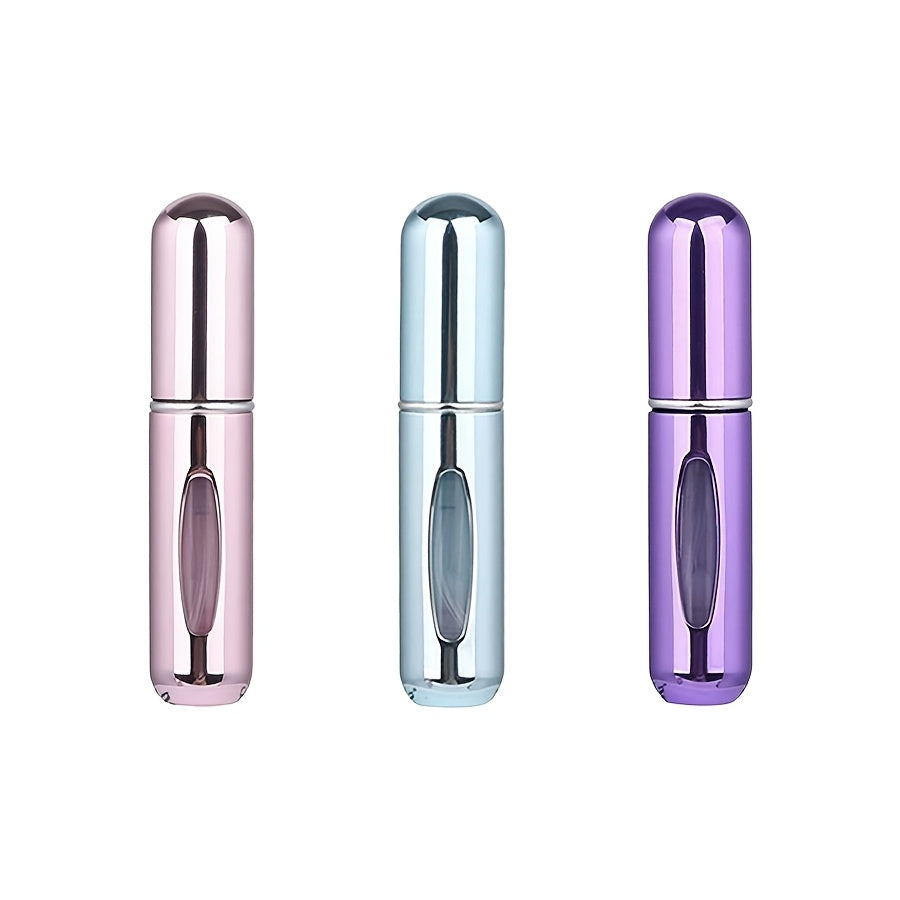 Refillable atomized perfume bottle ideal for travel and outings (5ml), suitable for men and women, makes a great gift.