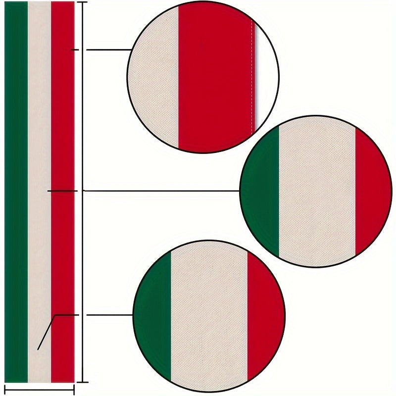 Polyester table runner with an Italian theme, ideal for decorating dining tables in home and kitchen settings, rectangular shape.