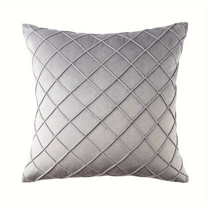 Modern Argyle Throw Pillow Case made of polyester velvet for soft, comfortable home, office, living room, and sofa décor (Pillow core not included).