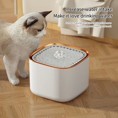 1pc 3L Automatic Cat Water Fountain with USB-powered Electric Dispenser and LED Light, includes 6 replacement filters.