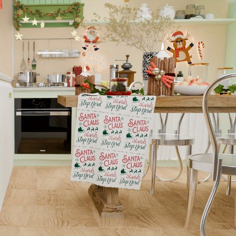 1 piece of Christmas kitchen towel measuring 18 by 66.04 cm. This soft Merry Christmas towel is perfect for the wintertime. Get yours now!