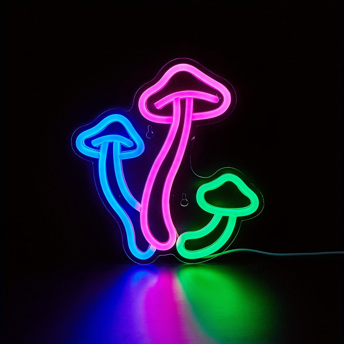 Mushroom-shaped LED neon light for bedroom wall decor, parties, weddings, and holidays. Powered by USB.