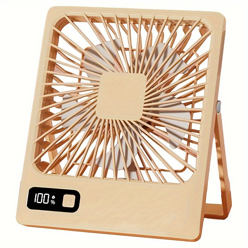 Introducing the GOARD Portable USB Desktop Fan in Pink! This sleek fan measures 16.51cm and is perfect for use at home, in the office, or outdoors. With 180° foldable design and 5-speed settings, this fan is both compact and powerful. It features a