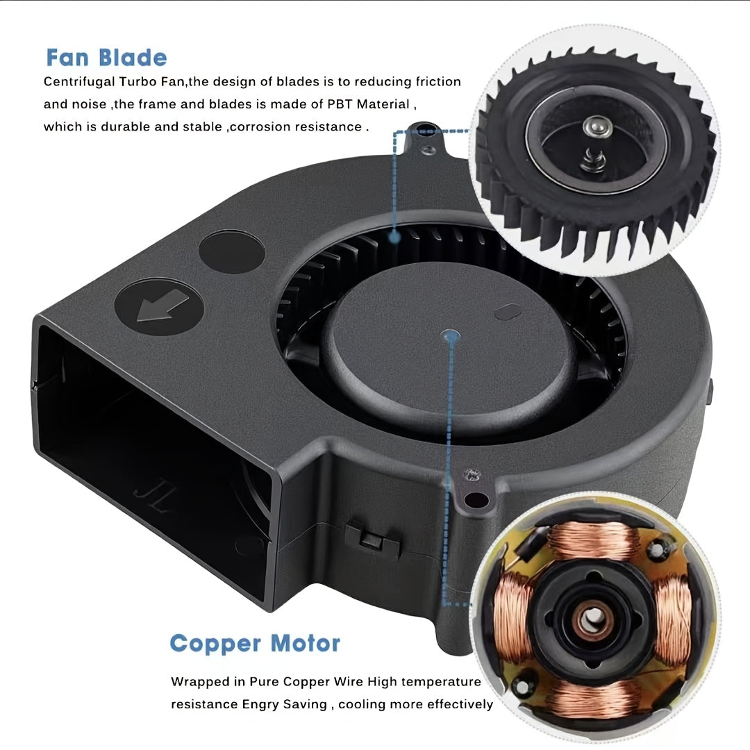 A turbine blower with adjustable speed fan and multiple stove options including barbecue, firewood, and waste oil.