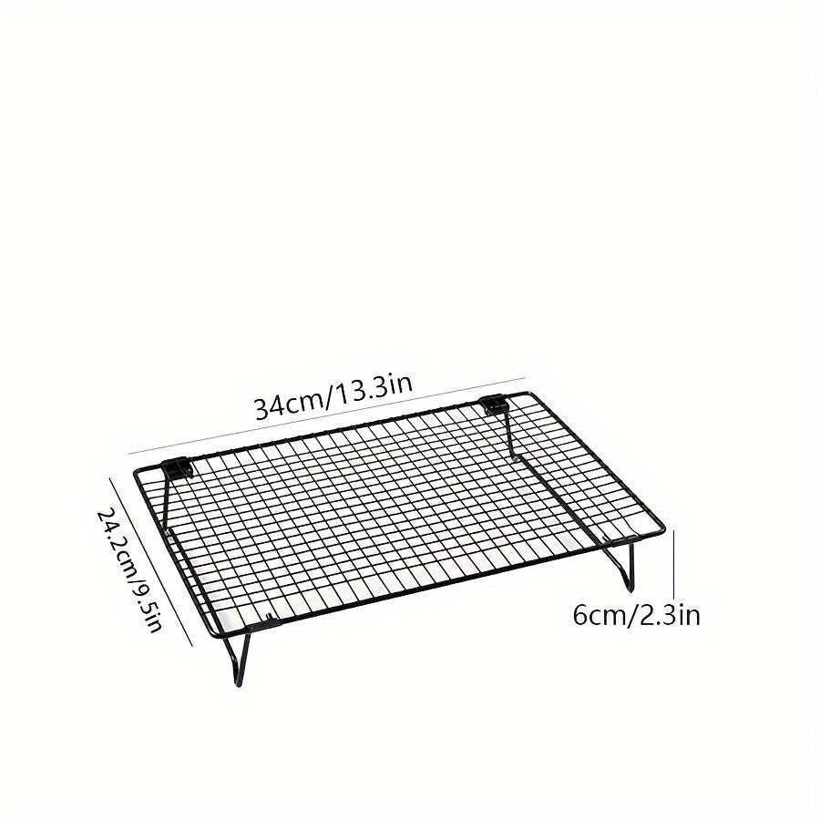 The WIEZ 3-Tier Stainless Steel Stackable Cooling Rack is a must-have for your home kitchen. It is perfect for baking and cooking, oven safe, with a food-safe mesh design for even air circulation. Ideal for cupcakes, biscuits, and more!