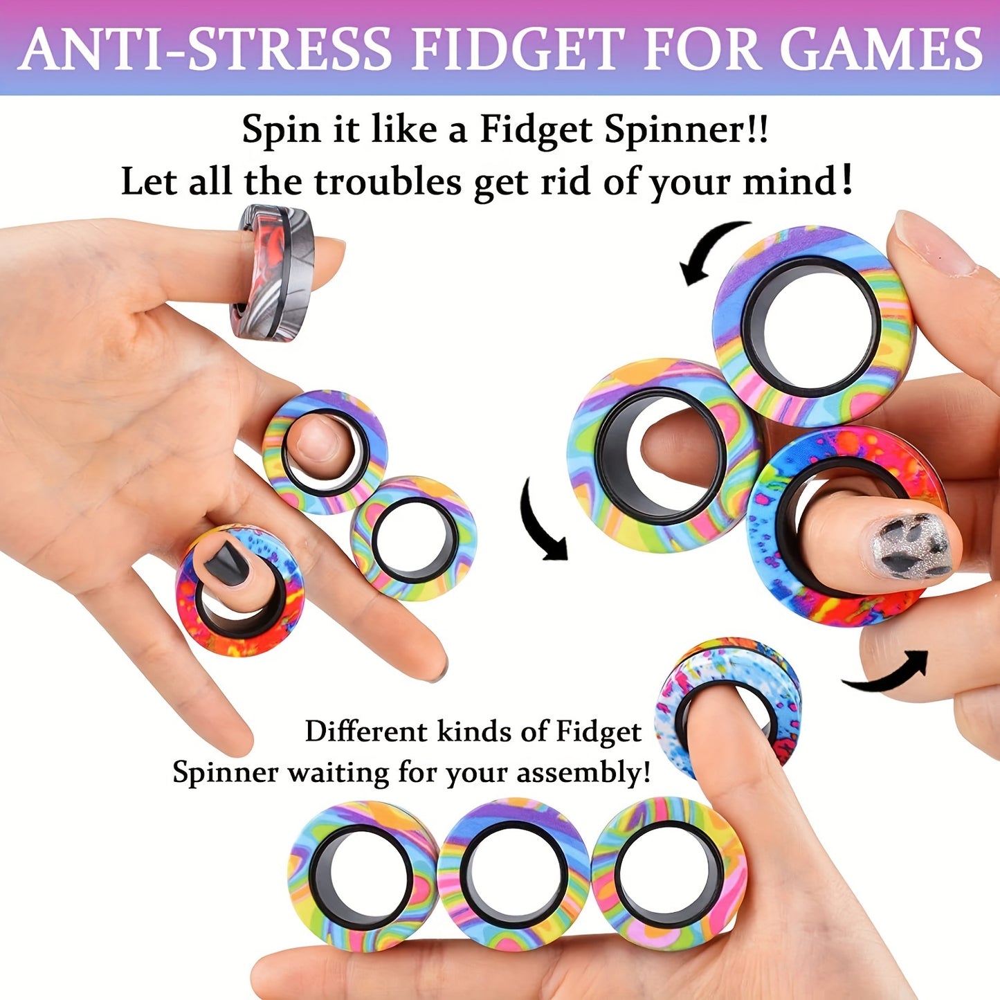 Relaxing magnetic toy for stress relief