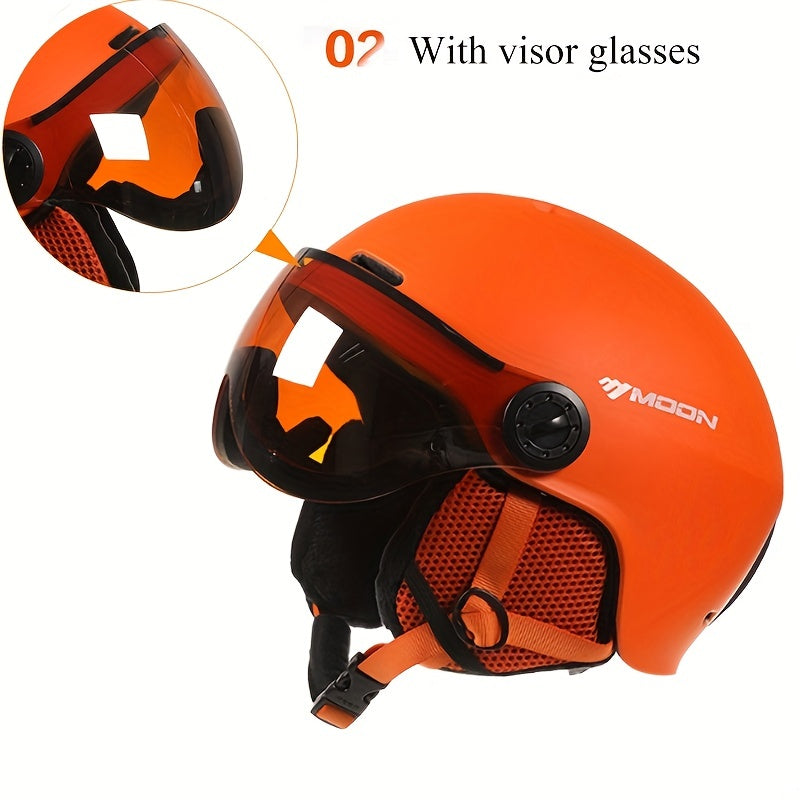 High-quality MOON Skiing Helmet Goggles for outdoor sports and skateboarding.