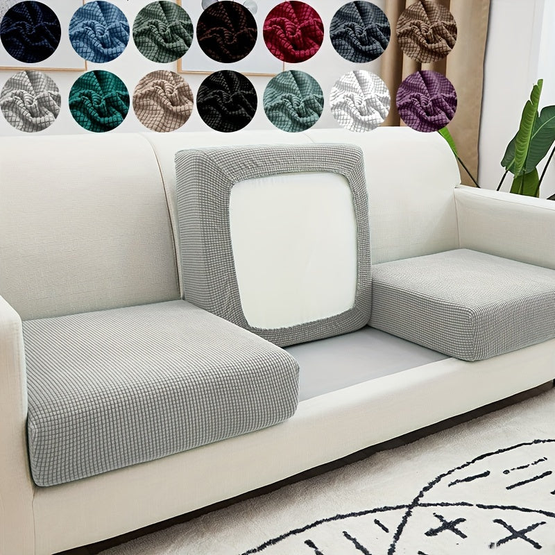 Stretch sofa cover to protect sofa cushion, suitable for bedroom, office, and living room decor.