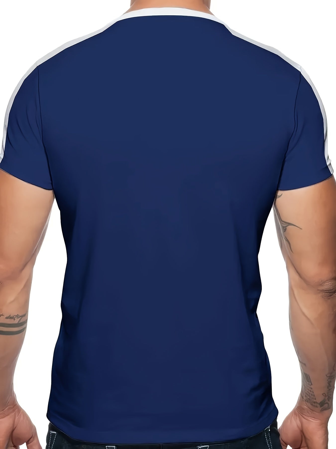 Brazil-inspired casual short sleeve t-shirt for men, in plus size. Made from polyester knit fabric with slight stretch, perfect for summer outdoor and daily wear.