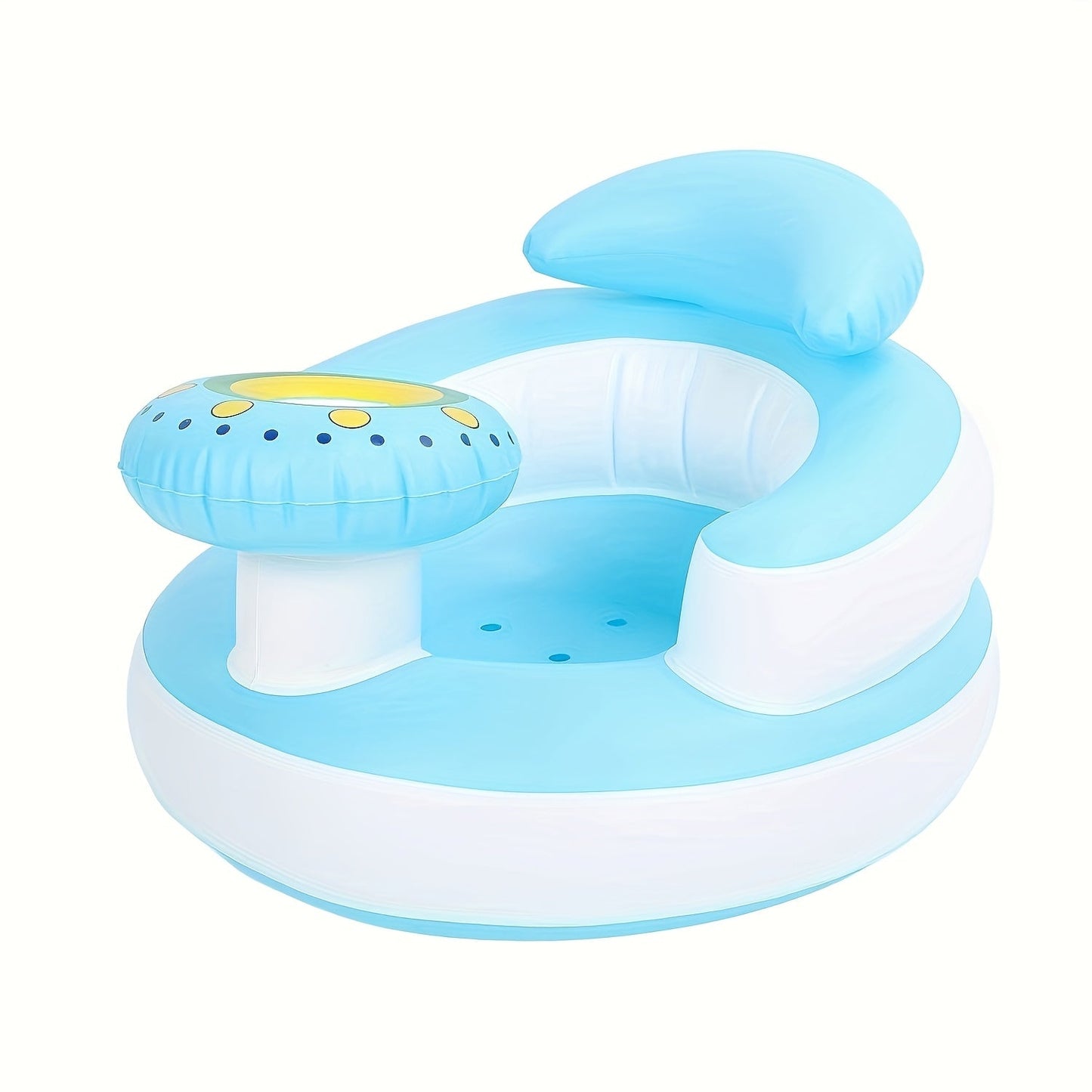 Inflatable Baby Chair by SUNGDOGIN with Integrated Air Pump, Made of PVC Material, Provides Comfortable Support for Toddlers 3 Months and Older, Ideal for Sitting and Playing During the Summer Months.