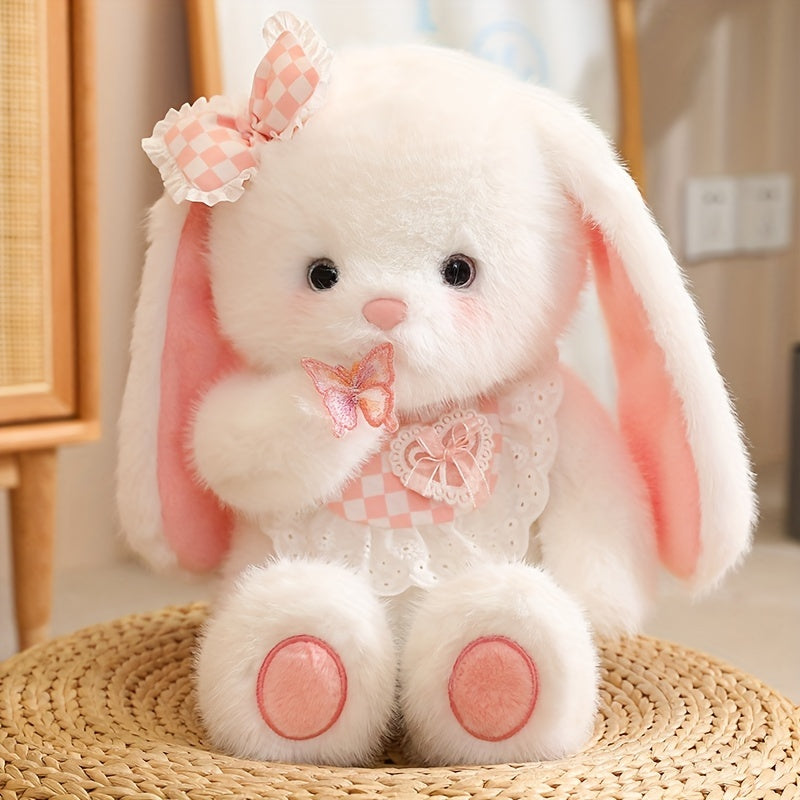 45cm Kawaii Rabbit Plush Toy Teddy Bear Soft Stuffed Animal Doll, Ideal for Home Decor and Gifts, Made of Soft Polyester Fiber