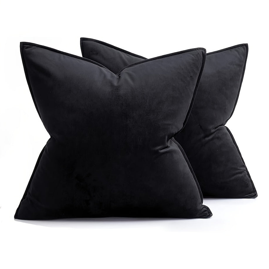 Set of 2 Soft Velvet Throw Pillow Covers for Sofa, Bedroom, Car - No Pillow Insert Included