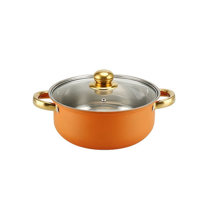 This Stainless Steel Cookware Set includes 10 pieces with lids, featuring Soup, Milk, and Sauce Pots in sizes ranging from 16.0cm to 25.4cm. Ideal for use in home kitchens.