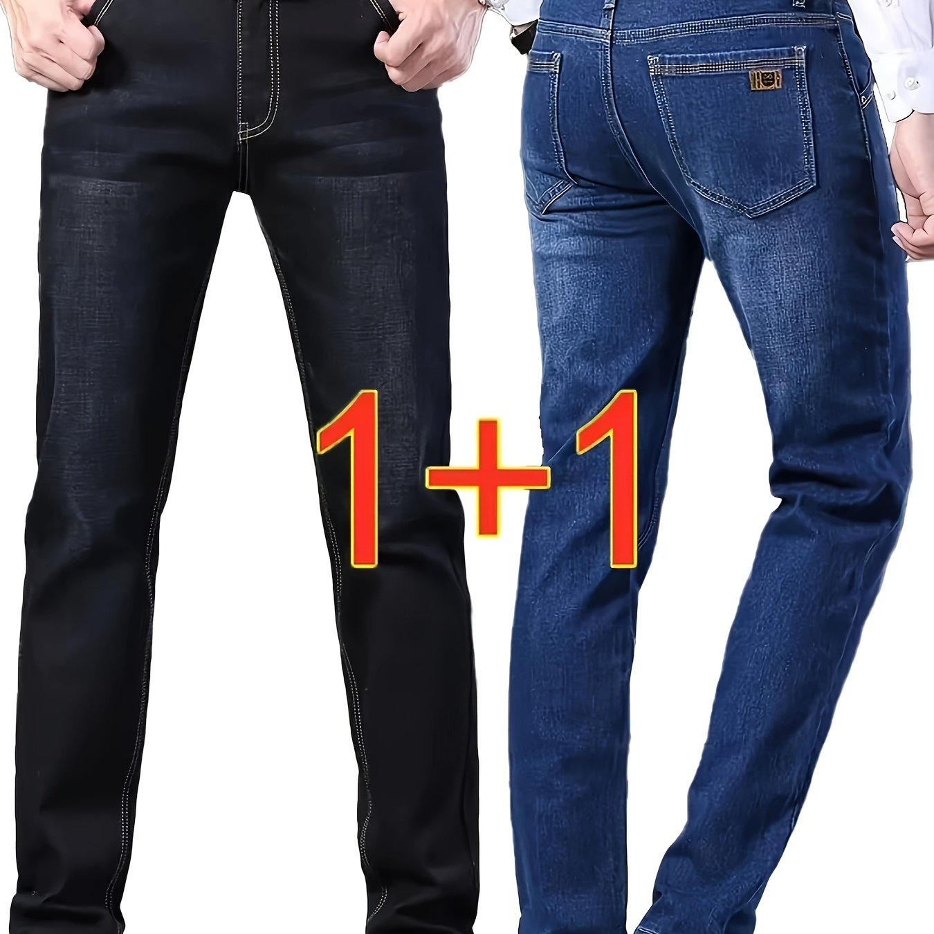 New 2024 model men's black trousers set for spring and autumn.