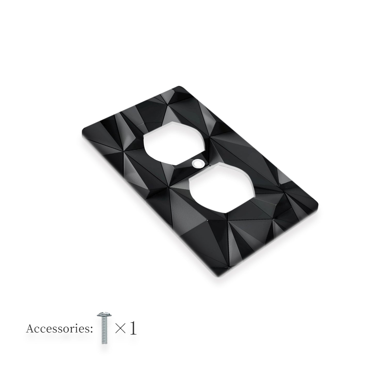 1 or 2 gang black 3D decorative light switch cover for country bathroom or bedroom decor. Pack of 1.