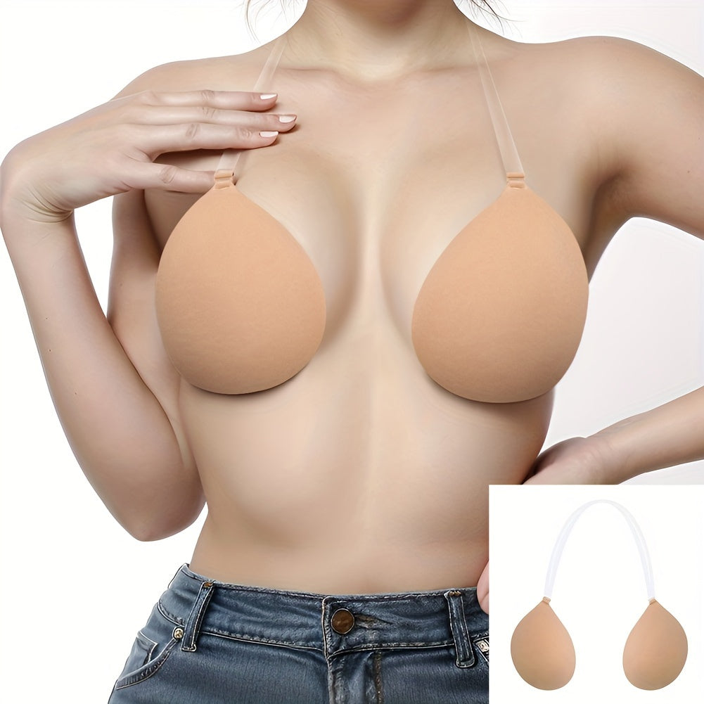 Self-adhesive nipple stickers for women to cover breasts.