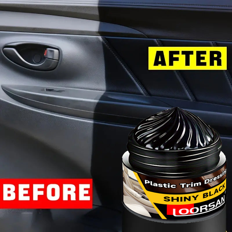 LOORSAN Plastic Trim Dressing Cream - Car Seat & Tire Refurbishment Paste, Dashboard & Instrument Panel Restorer, Non-Electric and Plastic Care Solution