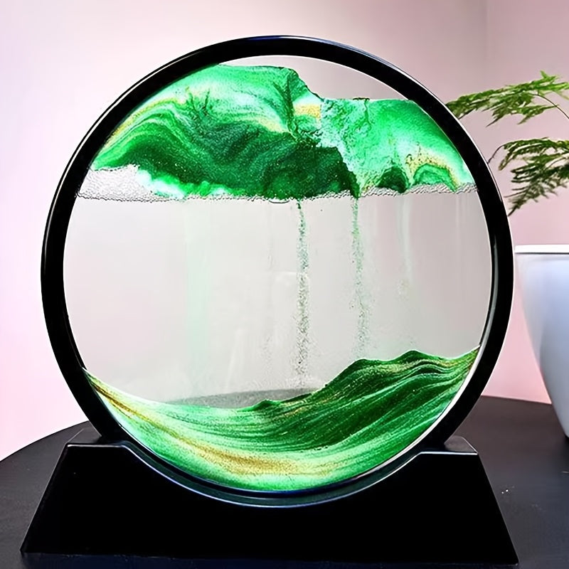 1pc 3D Deep Sea Moving Sand Art is ideal for decorating any setting, including home, office, mantle, bookshelf, living room, and bedroom.