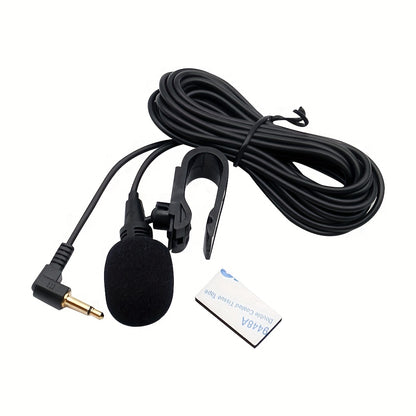 Car audio microphone with 3.5mm clip jack plug, ideal for professionals.